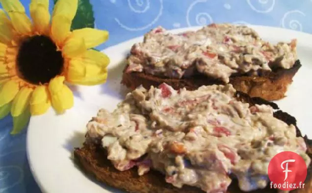 Bruschetta au Fromage à la Crème aux Herbes sur Toasts Baguette