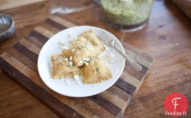 Raviolis De Choux De Bruxelles, Figues Et Féta