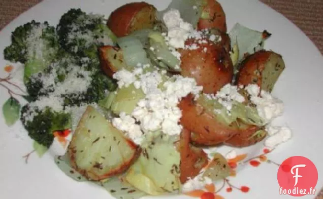 Pommes de Terre Rôties Aux Artichauts et à la Feta