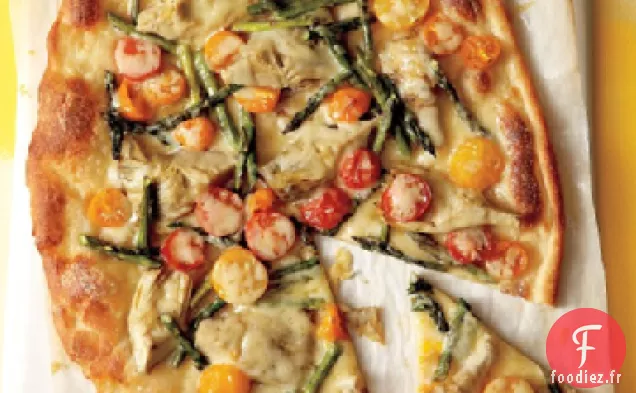 Pizzas Aux Légumes de Printemps