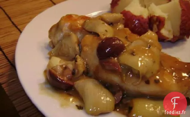 Poulet au Champagne Méditerranéen Avec Cœurs d'Artichauts et Olives