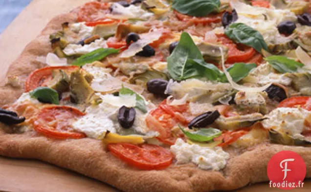 Pizza au Blé Entier aux Artichauts et au Pecorino