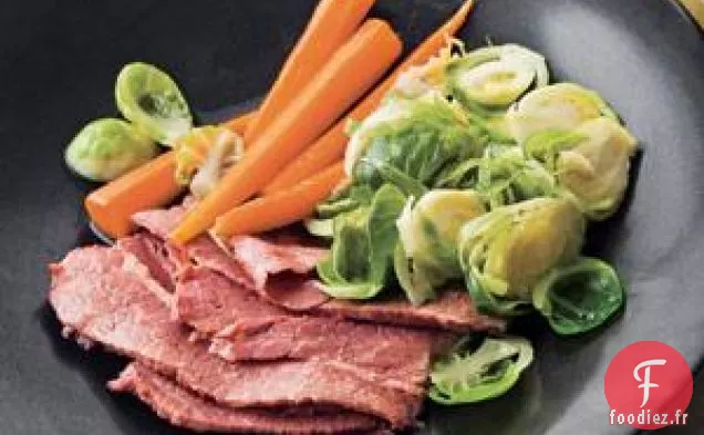 Recette De Corned-Beef Braisé À La Bière, Choux De Bruxelles Et Carottes