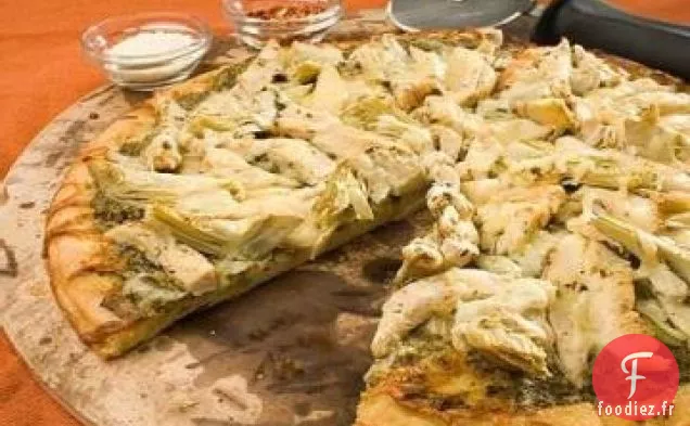 Pizza au Pesto de Poulet