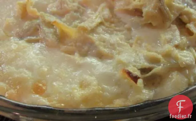 Entrée de Trempette d'Artichaut au Fromage Chaud