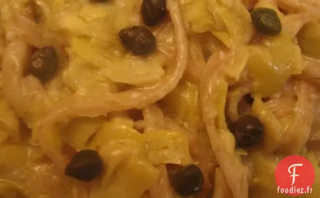 Sauce Aux Artichauts Avec Linguini