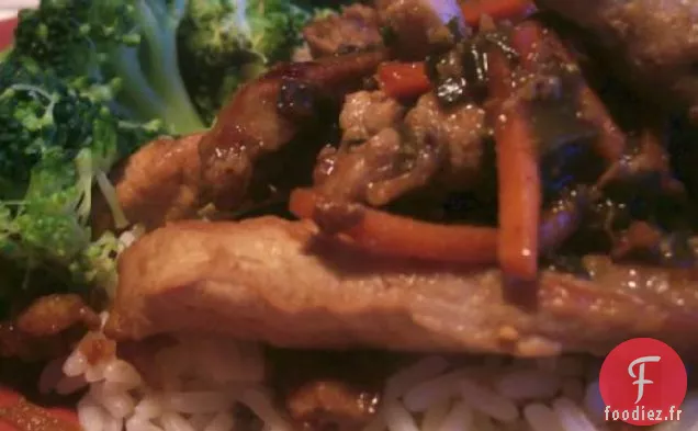 Sauté de Porc à l'Orange Avec Brocoli au Beurre de Citron Vert