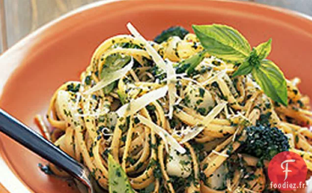 Pâtes au Pesto, Brocoli et Pommes de terre