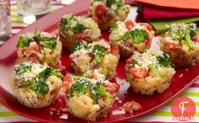 Cupcakes au Macaroni et au Fromage au Four