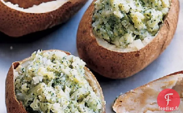 Pommes de terre deux fois cuites au brocoli
