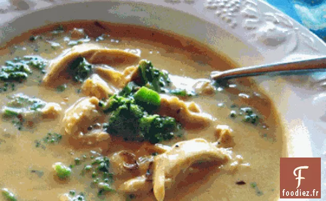 Soupe au Poulet Et au Brocoli au Fromage Très au Fromage