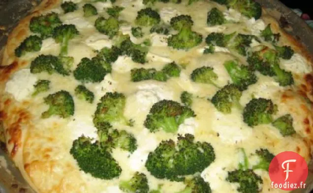 Pizza au Brocoli Blanc aux Quatre Fromages (Facile)