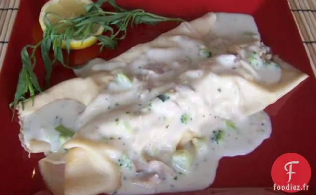 Crêpes De Poulet À La Sauce Crémeuse À L'Estragon