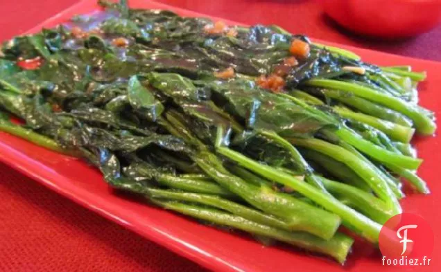 Gai Lan Blanchi À La Sauce Aux Huîtres (Brocoli Chinois)