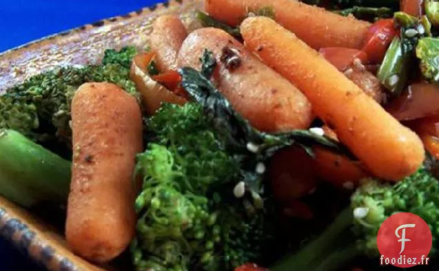 Carottes Au Gingembre et Brocoli Aux Graines de Sésame