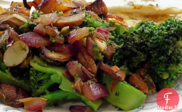 Brocoli et Champignons Sautés