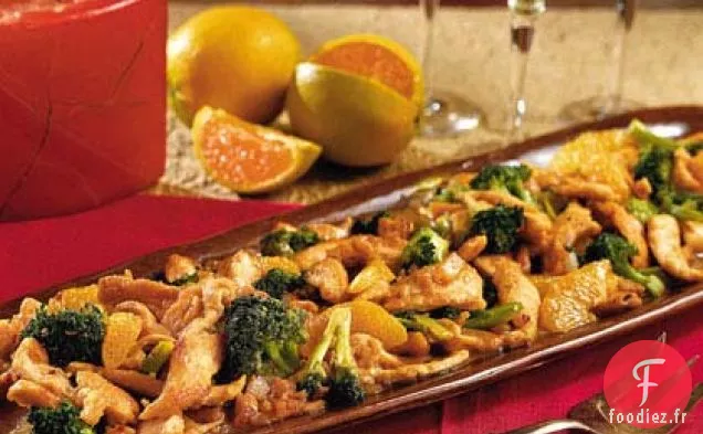 Poulet Épicé au Gingembre et à l'Orange avec Brocoli