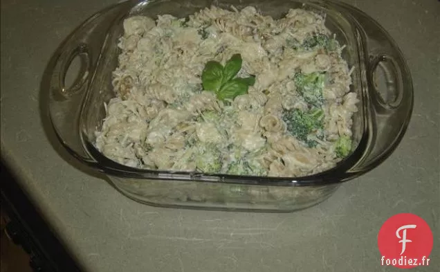 Mélange de Pâtes au Pesto de Poulet et Brocoli