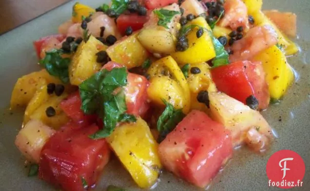 Salade De Tomates Anciennes Aux Câpres Croustillantes