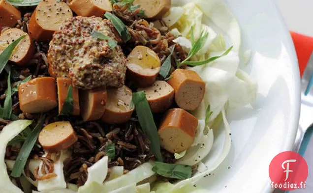 Riz Sauvage, Saucisses De Francfort Et Chou Blanc