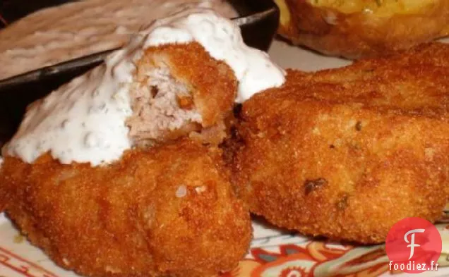 Médaillons De Porc Croustillants Avec Sauce Crémeuse Aux Câpres