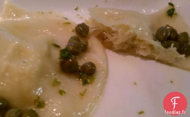 Raviolis De Crabe Fourrés Au Beurre Citron-Câpres