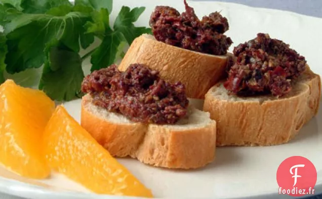 Croûtons à la Tapenade d'Orange et de Fenouil
