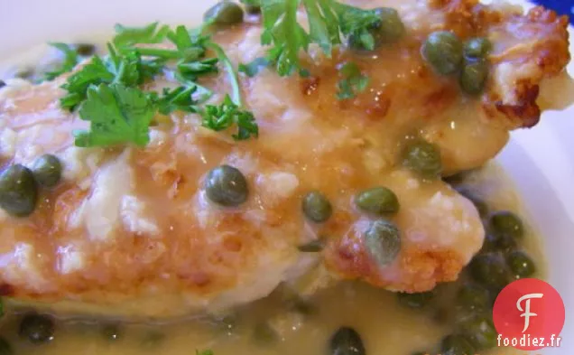Poulet Au Citron Poêlé Aux Câpres