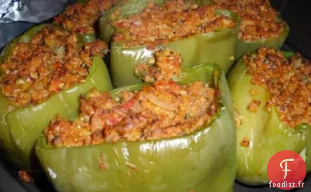 Poivrons Farcis au Soja et au Boulgour