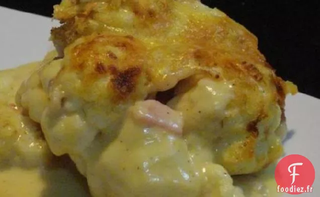Chou-Fleur Au Four Et Fromage Au Bacon