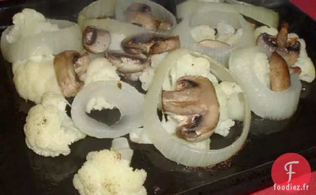 Chou-Fleur Aux Champignons et Oignons