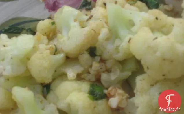 Chou-fleur Cajun de Prudhomme à la Sauce à l'Ail