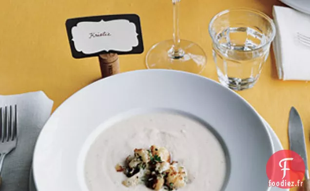 Soupe de Chou-Fleur et Ail Rôti