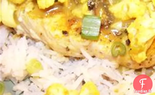 Côtelettes de Porc au Curry et Chou-fleur au Riz Basmati