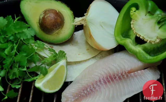 Tacos Au Poisson Sur Le Gril
