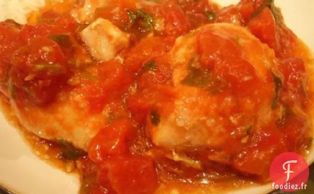 Poulet Tomate au Gingembre Piquant - Mijoteuse