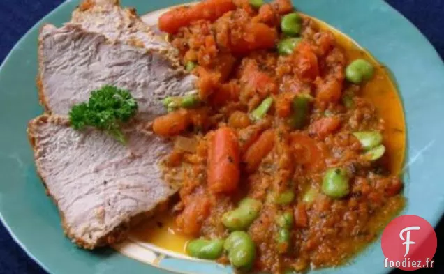 Rôti De Veau Aux Fèves