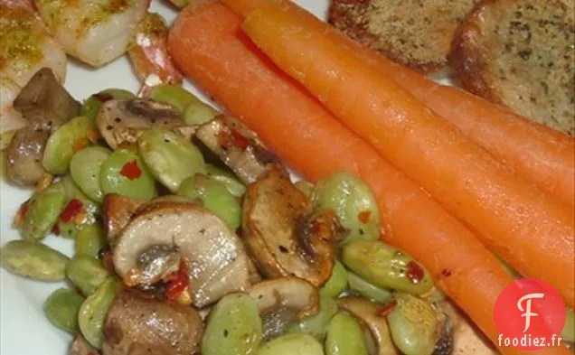 Haricots Fava (Lima) Aux Champignons