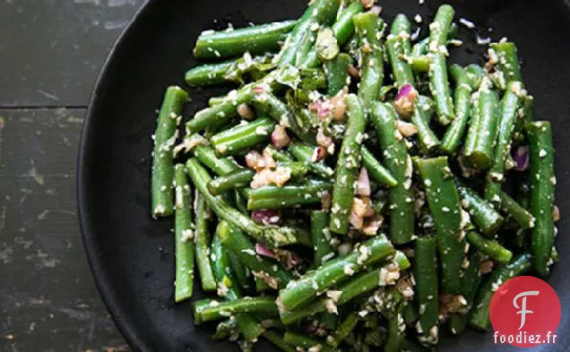 Salade de Haricots Verts au Basilic, Balsamique et Parmesan