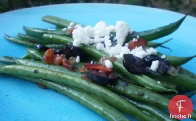 Haricots Verts à la Grecque Avec Tomates et Fromage Feta