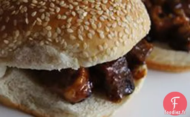 Sandwichs au Steak de Fer Plat BBQ à la Mijoteuse