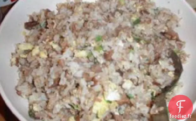 Riz Frit au Porc Grillé