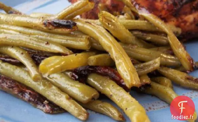 Haricots verts sur le gril