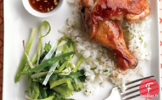 Poulet Teriyaki aux Oignons verts rôtis