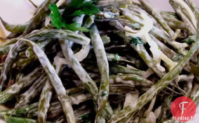 Salade de Haricots Verts Avec une Vinaigrette Crémeuse à l'Estragon