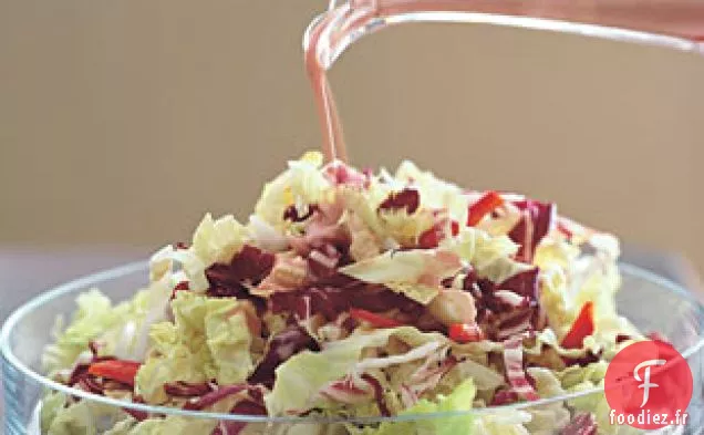 Salade De Chou De Savoie Et Radicchio Avec Vinaigrette À L'Orange Sanguine