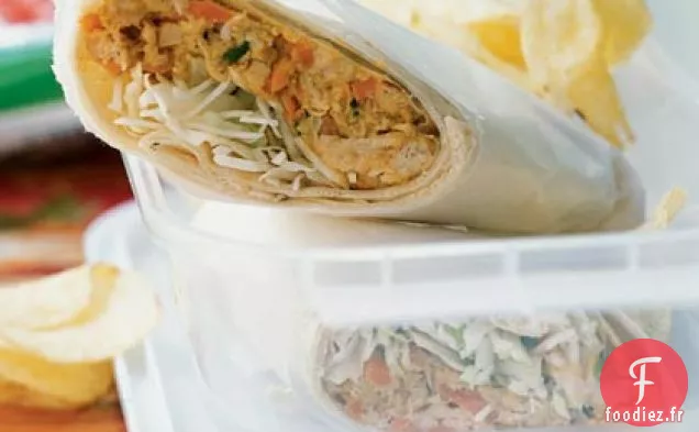Wraps au Poulet Saté