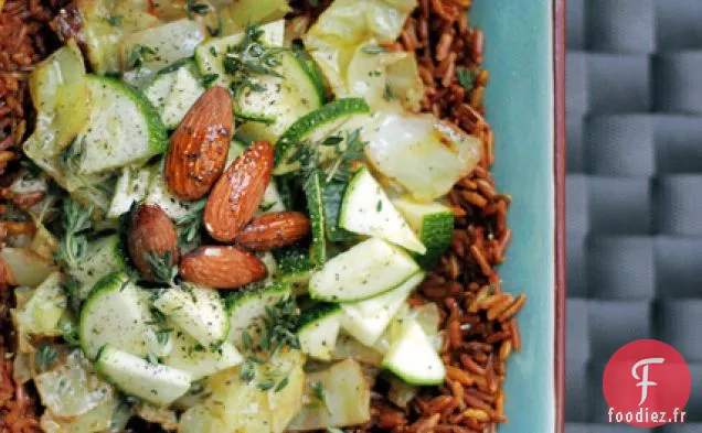 Riz Rouge De Camargue Au Chou Et Courgettes