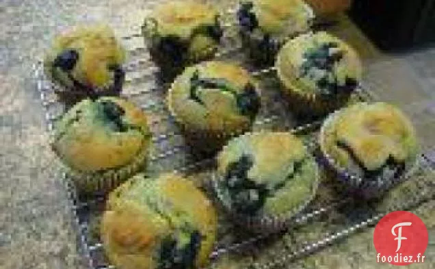 Muffins aux Bleuets sans Gluten, Produits Laitiers et Sucre de Canne