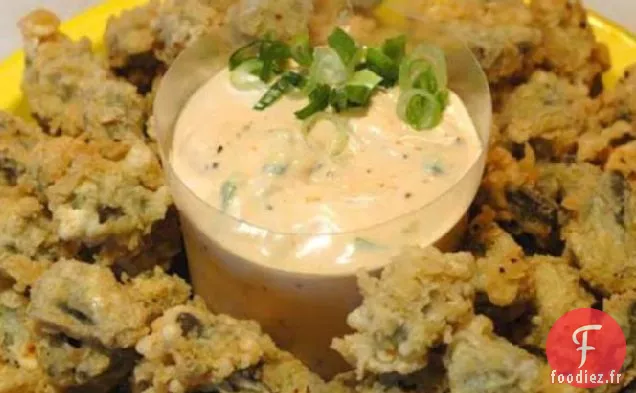 Gombo Frit Façon Cajun Avec Sauce Rémoulade